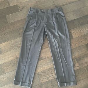 Grey and white striped pants